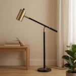 Proudome Black & Gold Table Lamp | Elegant LED Bedside Lighting for Bedroom, Office Desk & Home Decor - Image 3