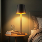 Proudome Gray LED Table Lamp with Touch Control | Modern Bedside & Desk Mood Light - Image 4