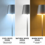 Proudome Gray LED Table Lamp with Touch Control | Modern Bedside & Desk Mood Light - Image 6