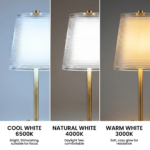 Proudome Gold LED Table Lamp with Acrylic Diffuser & 3 Color Modes | Modern Bedside Lighting - Image 6