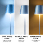 Proudome Blue LED Mood Table Lamp with Touch & 3 Light Modes | Modern Bedside & Desk Lighting - Image 6