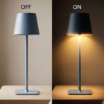 Proudome Blue LED Mood Table Lamp with Touch & 3 Light Modes | Modern Bedside & Desk Lighting - Image 5