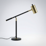 Proudome Black & Gold Table Lamp | Elegant LED Bedside Lighting for Bedroom, Office Desk & Home Decor - Image 2