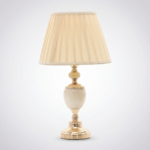 Proudome Marble Finish Table Lamp | Modern Bedside Lamp for Bedroom & Living Area - Image 2