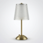 Proudome Gold LED Table Lamp with Acrylic Diffuser & 3 Color Modes | Modern Bedside Lighting - Image 2