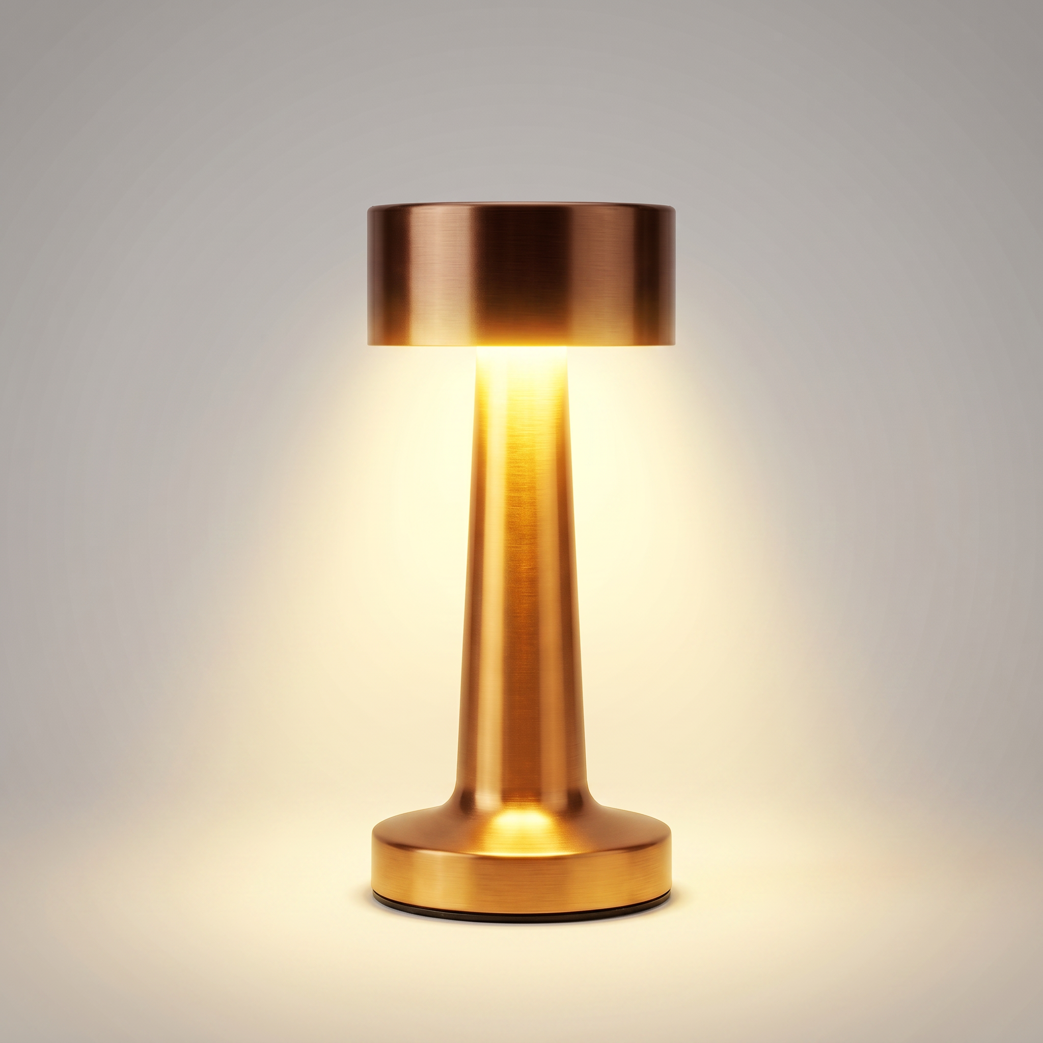 white bg on Proudome Rose Gold LED Table Lamp with 3 Color Modes | Touch Bedside Lamp for Bedroom, Study & Living Area - Image 1