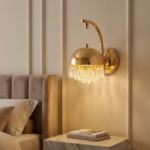 Proudome Luxury Gold LED Crystal Wall Light with 3 Color Modes - Image 3