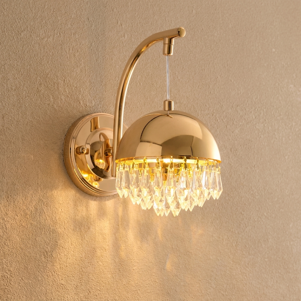 download - 2026-05-02T150002.498 Proudome Luxury Gold LED Crystal Wall Light with 3 Color Modes - Image 1