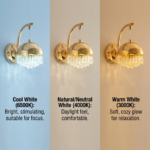 Proudome Luxury Gold LED Crystal Wall Light with 3 Color Modes - Image 6