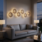 Proudome Luxury Smokey Glass LED Wall Light with 3 Color Mode | Modern Decorative Wall Lamp for Living Room & Bedroom - Image 2
