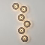 Proudome Luxury Smokey Glass LED Wall Light with 3 Color Mode | Modern Decorative Wall Lamp for Living Room & Bedroom