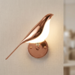 Proudome Rose Gold 3 in 1 LED Bird Wall Light – Modern Decorative Wall Sconce
