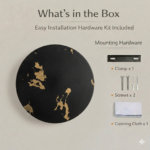 Proudome Black Marble Finish LED Wall Light for Indoor & Outdoor Spaces - Image 8