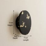 Proudome Black Marble Finish LED Wall Light for Indoor & Outdoor Spaces - Image 7
