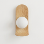 Proudome Wooden Finish Wall Light | Decorative Fiber Globe Wall Lamp with G9 Bulb Included - Image 2