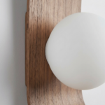 Proudome Wooden Finish Wall Light | Decorative Fiber Globe Wall Lamp with G9 Bulb Included - Image 5