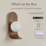 Proudome Wooden Finish Wall Light | Decorative Fiber Globe Wall Lamp with G9 Bulb Included - Image 7