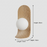 Proudome Wooden Finish Wall Light | Decorative Fiber Globe Wall Lamp with G9 Bulb Included - Image 6
