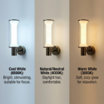 Proudome Modern LED Wall Light | Black Cylindrical Decorative Wall Lamp - Image 4
