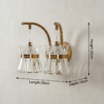 Proudome 3 Color Mode LED Wall Light | Modern Decorative Dual Glass Wall Sconce - Image 7