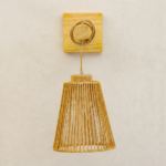 Proudome Jute & Wooden Wall Lamp | Decorative Indoor Wall Lighting for Modern Interiors (Bulb Not included) - Image 2