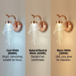 Proudome Rose Gold Acrylic LED Wall Light | 3-in-1 Color Mode Designer Wall Sconce - Image 4