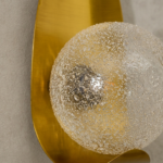 Proudome Decorative Glass Globe Wall Light | Gold Finish Designer Wall Sconce for Modern Interiors (G9 Bulb Included) - Image 5