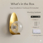 Proudome Decorative Glass Globe Wall Light | Gold Finish Designer Wall Sconce for Modern Interiors (G9 Bulb Included) - Image 7