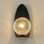 Proudome Luxury Decorative Glass Globe Wall Light | Designer Black Wall Sconce for Modern Interiors (G9 Bulb Included) (Copy) - Image 4