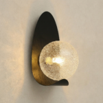 Proudome Luxury Decorative Glass Globe Wall Light | Designer Black Wall Sconce for Modern Interiors (G9 Bulb Included) (Copy)