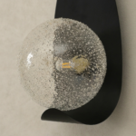 Proudome Luxury Decorative Glass Globe Wall Light | Designer Black Wall Sconce for Modern Interiors (G9 Bulb Included) (Copy) - Image 5