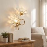 Proudome Crystal Flower Wall Light | Decorative Wall Lamp with G9 Bulb Included - Image 3