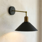 Proudome Industrial Metal Wall Light | Modern Black Decorative Wall Sconce (Bulb Not Included)