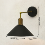 Proudome Industrial Metal Wall Light | Modern Black Decorative Wall Sconce (Bulb Not Included) - Image 6