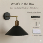 Proudome Industrial Metal Wall Light | Modern Black Decorative Wall Sconce (Bulb Not Included) - Image 7