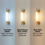 Proudome 3 Color Mode LED Wall Light | Modern Marble Effect Decorative Gold Wall Lamp - Image 4