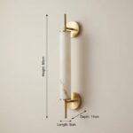 Proudome 3 Color Mode LED Wall Light | Modern Marble Effect Decorative Gold Wall Lamp - Image 7