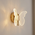 Proudome 3 Color Mode LED Butterfly Wall Light | Acrylic Decorative Wing Design Gold Wall Lamp - Image 5
