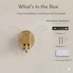 Proudome 3 Color Mode LED Butterfly Wall Light | Acrylic Decorative Wing Design Gold Wall Lamp - Image 8