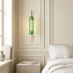 Proudome Green Glass Wall Light | Modern Decorative Metal Wall Lamp (Bulb Not Included) - Image 2