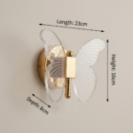 Proudome 3 Color Mode LED Butterfly Wall Light | Acrylic Decorative Wing Design Gold Wall Lamp - Image 7