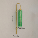 Proudome Green Glass Wall Light | Modern Decorative Metal Wall Lamp (Bulb Not Included) - Image 6