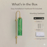 Proudome Green Glass Wall Light | Modern Decorative Metal Wall Lamp (Bulb Not Included) - Image 7