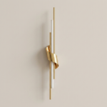Proudome 3 Color Mode LED Wall Light | Modern Linear Gold Decorative Wall Lamp - Image 2