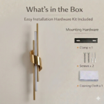 Proudome 3 Color Mode LED Wall Light | Modern Linear Gold Decorative Wall Lamp - Image 8