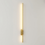 Proudome Gold Finish 3 Color Mode LED Wall Light | Modern Decorative Linear Wall Sconce - Image 5
