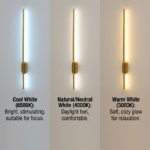 Proudome Gold Finish 3 Color Mode LED Wall Light | Modern Decorative Linear Wall Sconce - Image 4