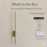 Proudome Gold Finish 3 Color Mode LED Wall Light | Modern Decorative Linear Wall Sconce - Image 8