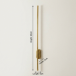 Proudome Gold Finish 3 Color Mode LED Wall Light | Modern Decorative Linear Wall Sconce - Image 7