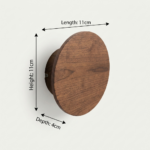 Proudome Wooden Finish LED Wall Light | Modern Round Decorative Wall Lamp for Indoor & Outdoor Spaces - Image 7
